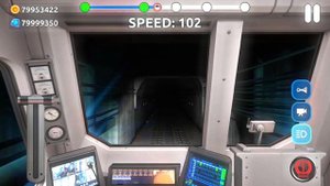 Поездка на метропоезде _Москва 2020_, по _Зелёной линии_, в игре _Симулятор Поезда Метро_.