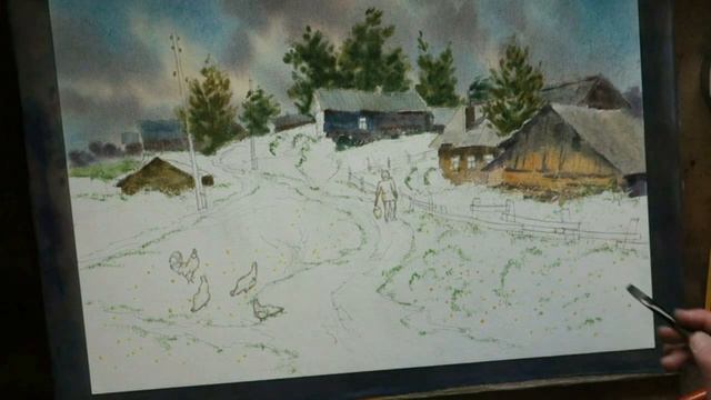 СЕЛЬСКИЙ ПЕЙЗАЖ // МАСТЕР-КЛАСС ИГОРЯ МАНУХОВА // полная версия смотреть онлайн