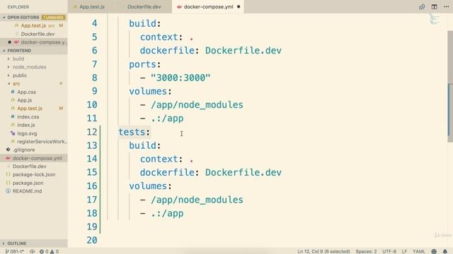 Docker and Kubernetes || Part 68 || Docker Compose for Running Tests