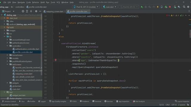Firestore Search Queries in Flutter | Search for Matches | iOS & Android Tinder Dating App Clone смотреть онлайн
