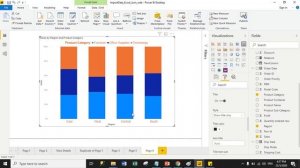 20 - 100 % Stacked Column Chart in Power Bi Desktop