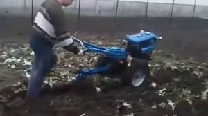 Мотоблок Зубр Кентавр с плугом .