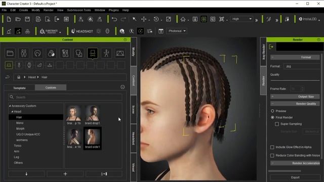 CC3 Hair Free Download: Corn row Hair For your CC3 character смотреть онлайн