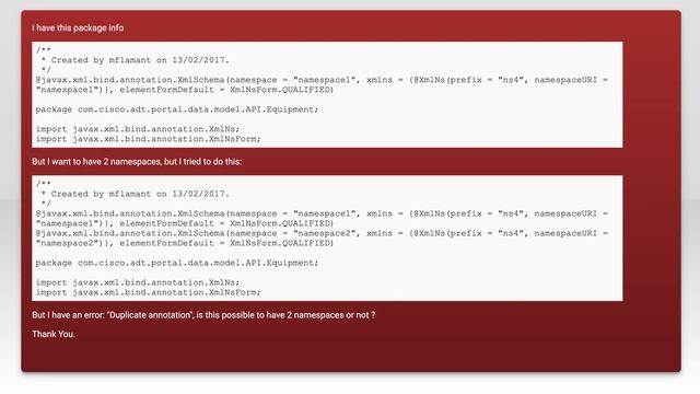 Multiple namespace package info Java смотреть онлайн