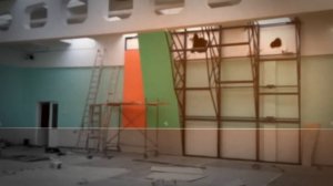 Строительство спортивного скалодрома в городе Актау, Казахстан. Производство скалодрома