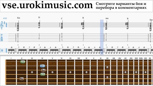 Пицца - Романс - Как играть на Гитаре Аккорды Бой Перебор самоучитель уроки обучение
