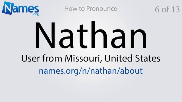 How to Pronounce Nathan смотреть онлайн