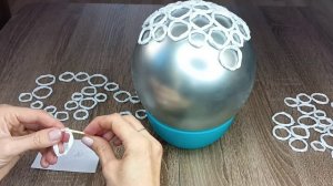 Декоративный шар из бумаги. Paper ball.