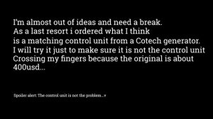 Repaired no power Kipor Generator KGE3000Ti / IG2600