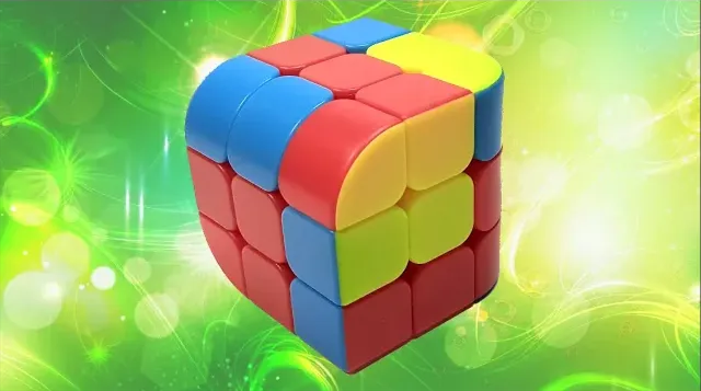 Как собрать Пенроуз куб 3х3х3. Penrose Cube 3x3x3 How to solve. Трёхцветный скруглённый  куб