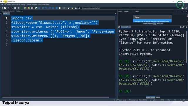 CSV Files in python | reading and  writing csv files | Chapter 5 Data files | Part 8 | 12 CS