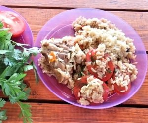 Плов из курицы на костре  Рецепт.