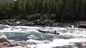 На лодке по реке Кызыл - Хем (малый Енисей). Тыва