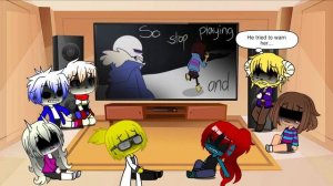 Past Undertale react to GAME OVER