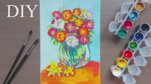 Как нарисовать ОСЕНЬ, ОСЕННИЙ БУКЕТ, ЦВЕТЫ для МАМЫ