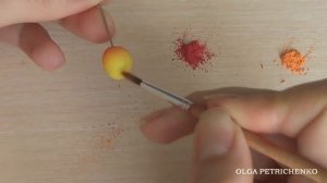 Делаем абрикосы из полимерной глины. Making apricots from polymer clay.