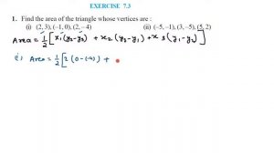 Exercise 7.3 Q1 coordinate geometry class 10 | Ncert Solution