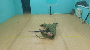 Смена направления ведения огня в изготовке лежа