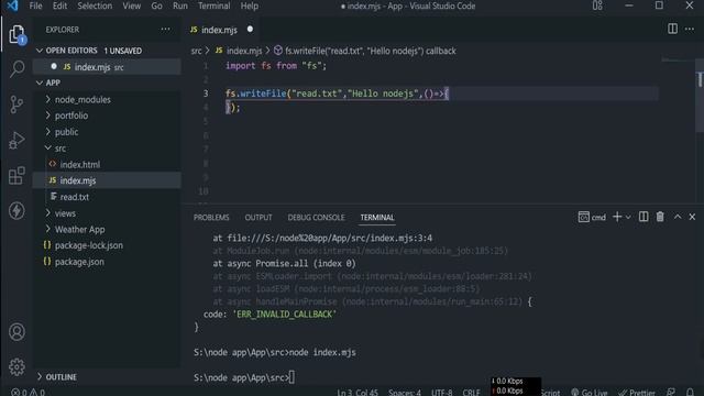 Async File System Module in Node.js || NodeJS Tutorial for Beginners in 2022