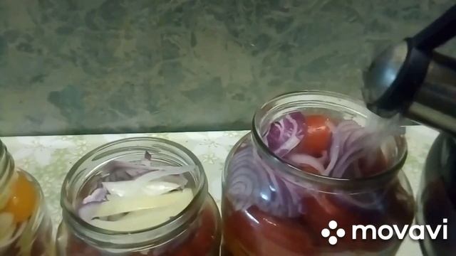 Как Приготовить Помидоры с Луком на Зиму..Помидоры с Луком,Как Салат.
