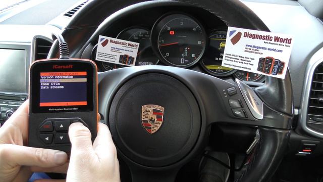Porsche Cayenne ABS Fault Sensor Diagnose Reset Fix iCarsoft I960 011B88 011B0C 955 957 958 смотреть онлайн