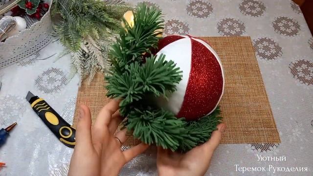 НОВОГОДНИЙ СВЕТИЛЬНИК-ЕЛОЧНЫЙ ШАР ИЗ ФОАМИРАНА! МАСТЕР-КЛАСС