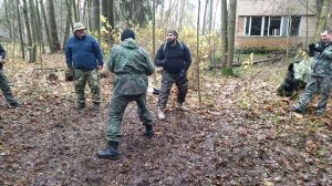 Ножевой бой, тренировка на свежем воздухе, Русская Народная Дружина Москва.