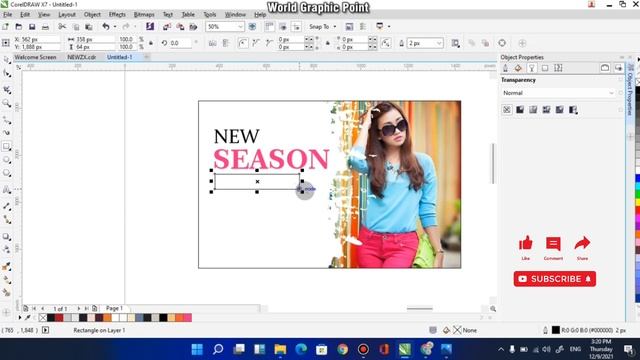 CorelDraw Tutorial, Learn How To Make Fashion Social Media Banner, Creative Banner, Best Design смотреть онлайн
