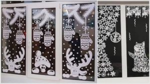 МНОГО ИДЕЙ как украсить НОВОГОДНИЕ ОКНА