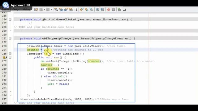 timer + mini game,Java NetBeans IDE program coding смотреть онлайн