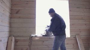 Установка окон ПВХ в дом из бруса. Обсада. Окосячка.