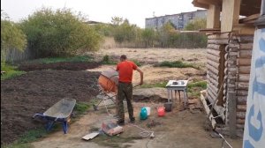 227/Привезли бетономешалку/Начали заливать пол