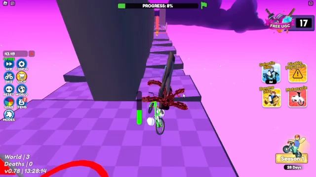 ПРОШОЛ 2-3 МИР В Obby But You’re On a Bike В ROBLOX! смотреть онлайн