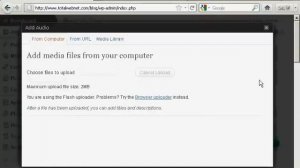 Video Showing How to Insert Audio or MP3 files into a WordPress Blog