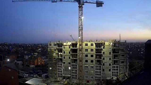 Timelapse (Таймлапс) съемка строительства жилого дома смотреть онлайн