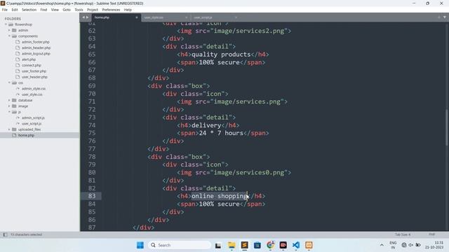 8.Multipages flower shop website using html css js php & mysql from scratch admin panel part eigh смотреть онлайн