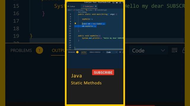 Java In Telugu: Static Methods (Access Without Objects), Java Tutorial For Beginners, Java Basics