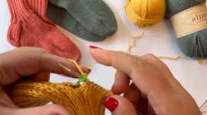 Вязаные носки из пряжи Alize Wooltime / Носки на круговых спицах / Вязание носков спицами
