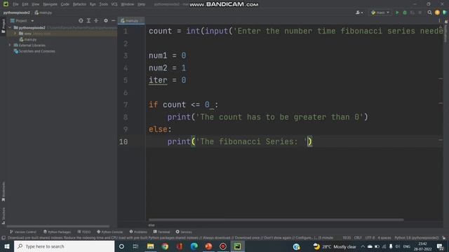 How to solve Fibonacci Series in Python | Explanation in Tamil смотреть онлайн
