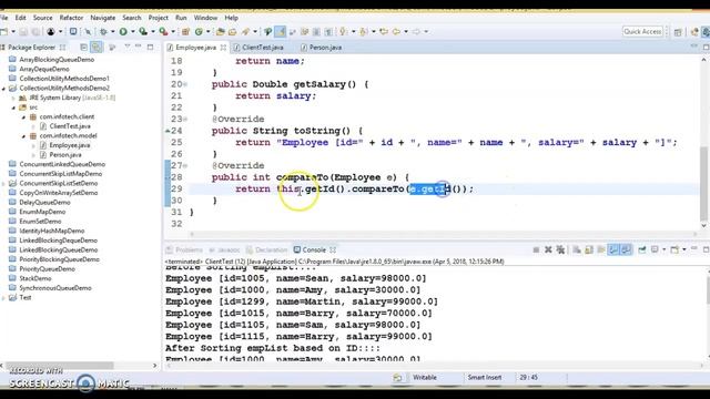 Difference between Comparable and Comparator in JAVA using an example смотреть онлайн