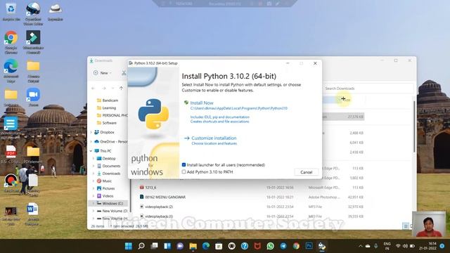 Python for Beginners Full Course in Hindi |  Downloading Python | Installing Python Language |