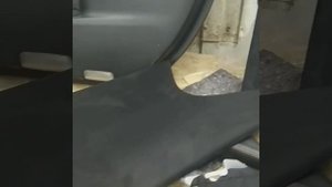 перетяжка потолочных стоек, покраска пластика в черный цвет