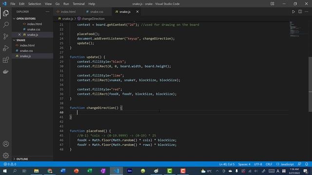 How to code snake game in JavaScript смотреть онлайн