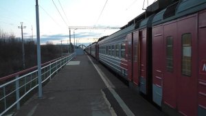Электропоезд ЭД4М-0459 платформа Сушкинская