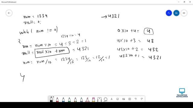 Java Program to Reverse a Number with Explanation | reverse a number in Java смотреть онлайн