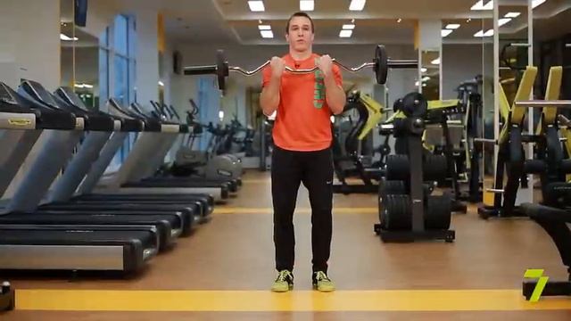 Зарядка с KADORR Fitness Tairova. Сгибание рук со штангой. Мищенко Дмитрий смотреть онлайн