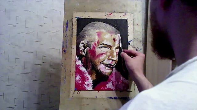 Тилль Ли́ндеманн - портрет масляными красками. Till Lindemann - portrait in oil paints смотреть онлайн