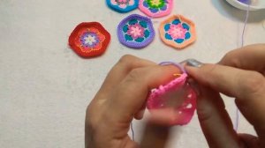 Мотив для начинающих. МК. африканский цветок. Вязание крючком