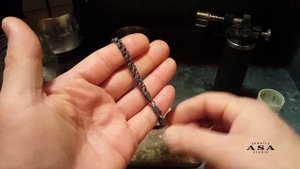 Чернение серебряного браслета.