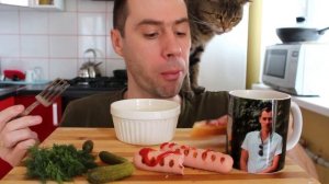 СЕМЕЙНЫЙ МУКБАНГ / ОМЛЕТ В ДУХОВКЕ СОСИСКИ / ЗАВТРАК МЕЧТЫ / MUKBANG / eating show / 먹방